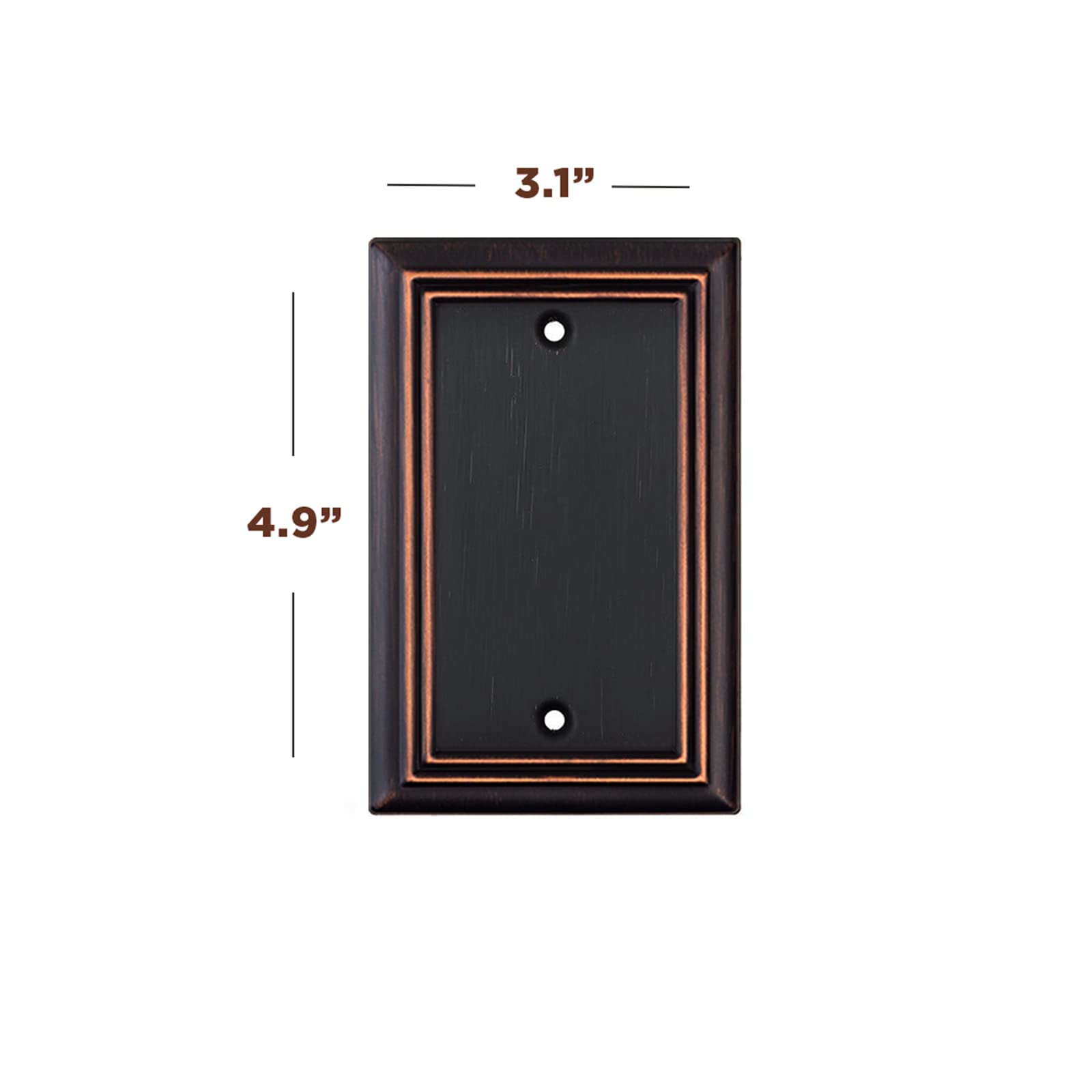 SleekLighting Lot De 2 Cache-prises Murales Pour Interrupteur | Bronze Huilé Décoratif | Variété De Styles : Décorateur/duplex/bascule/et Combo | Taille : 4 Interrupteurs à Bascule