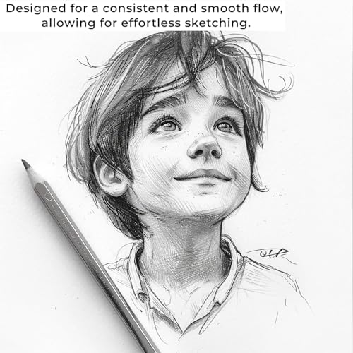 Image of DaKos Sketch Pencil Set, Drawing Pencil Set and Shading Pencils Set for Artists, Perfect Sketching Kit of Charcol Pencil and Shading Art with A5 Sketch Book and Rolling Pouch (27 Pieces)