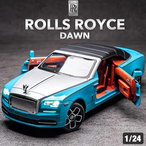 Image of Rolls Royce Dawnn 1:24 Model Car with Box, Zinc Alloy Pull Back Toy car with Sound and Light for Kids Boy Girl Gift [Colors as Per Stock] (Rolls Royce Dawnn 1:24)