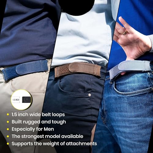 Image of MTRoyaldia 2 pieces Elastic Belt For Men, Belt Without Buckle, No Buckle Adjustable Invisible Side Stylish Look Waist Belt Decor Walking Work Traveling Easy To Use