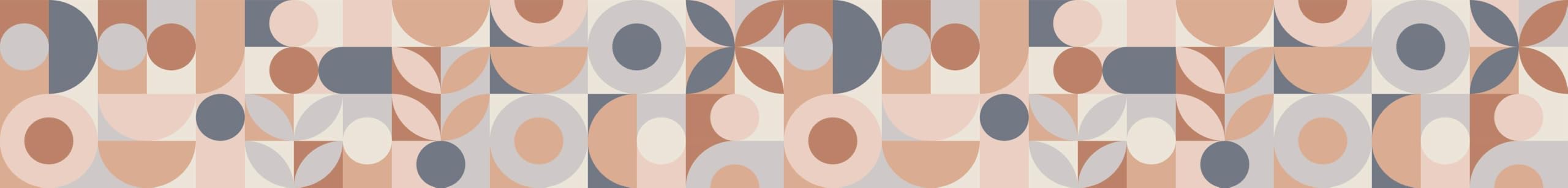 Mutfak Tezgah Arası Folyo Fayans Kaplama Folyosu Kahve Geometrik Mozaik 60x100 CM