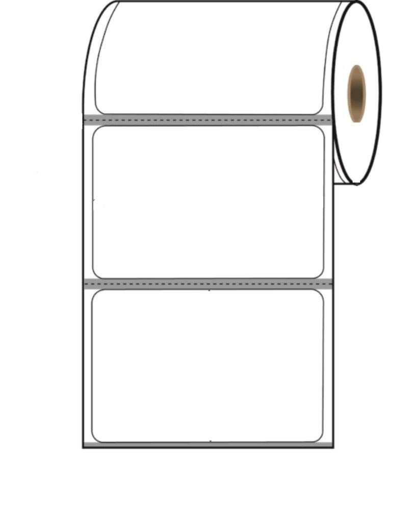 36 Rls 3 x 2 Direct Thermal Zebra Compatible Labels, for ZQ510 and Brother 4250WB Printers: 3/4" core, 2" Dia., 165/roll, No Timing Mark on roll, w/Perforations; Compatible w/Fellowship One Software