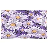 Coikll Purple Daisy Pattern Pet Bed Pad Soft Dog Bed Mat with Anti-Slip Bottom, Machine Washable Crate Pad Mattress for Dog Sleeping- 24 * 18inches