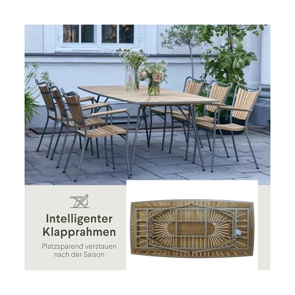 Marguerit Gartenmöbel-Set Teakholz Olivgrün