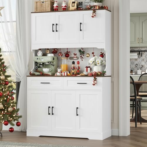 FACBOTALL Tall Kitchen Pantry Cabinet, Farmhouse...