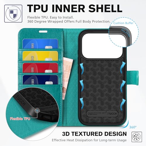 Coque iPhone 17 Pro portefeuille protection RFID et béquille antichoc - 5