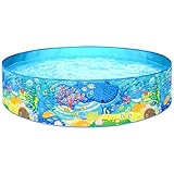 Matériau durable : la pataugeoire pour enfants est fabriquée à partir de PVC solide et robuste, les parois latérales pré-testées se fixent de manière permanente au fond en vinyle robuste de la piscine, elle est facile à vider et à ranger. Lorsque vous avez terminé, il suffit de le plier pour la prochaine fois.