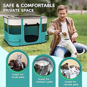 Portable Pet Playpen Puppy Playpen, Foldable Dog Playplen for Dogs, Cats, Rabbits and Small Animals, Great for Indoor Outdoor Travel Use Large Portable Pet Playpen Puppy Playpen, Foldable Dog Playplen for Dogs, Cats, Rabbits and Small Animals, Great for Indoor Outdoor Travel Use Large
