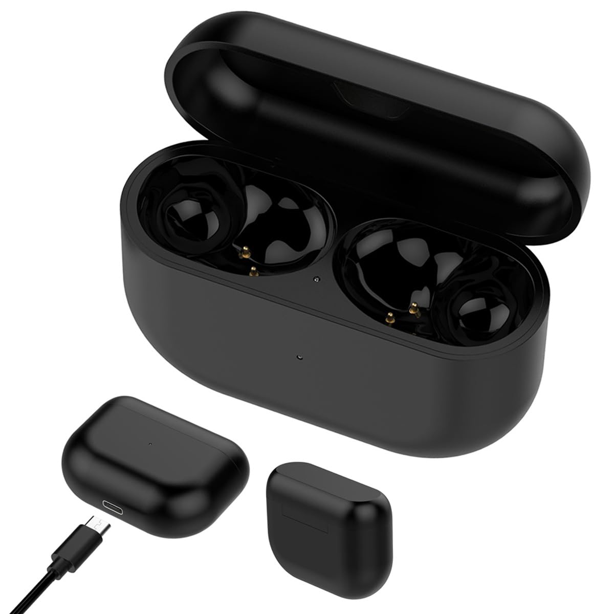 Charging Case for Jabra Elite 8 Active, Replacement Charger Battery Case 590mAh for Jabra Elite 8 (Black)