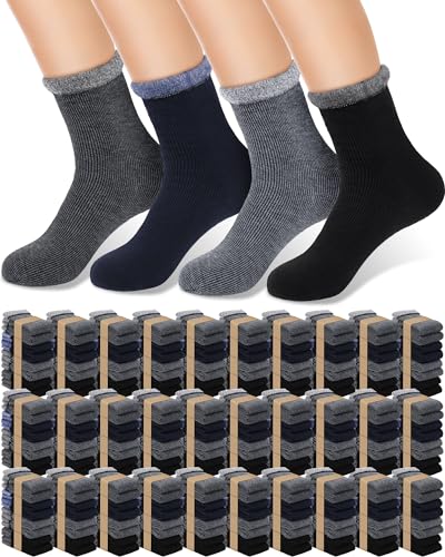 Xuhal Winter Warm Thermal Socks Bulk Crew Boot Thick Heated for Women Men Cold Weather Hiking