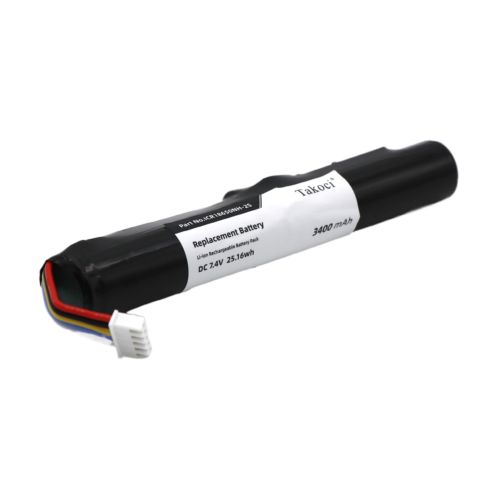 TAKOCI Replacement Li-ion Battery for B&O BeoLit 15, BeoLit 17, BeoPlay A2, BeoPlay A2 Active,fits Part No J406/ICR18650NH-2S, 7.4V 3400mAh / 25.16Wh