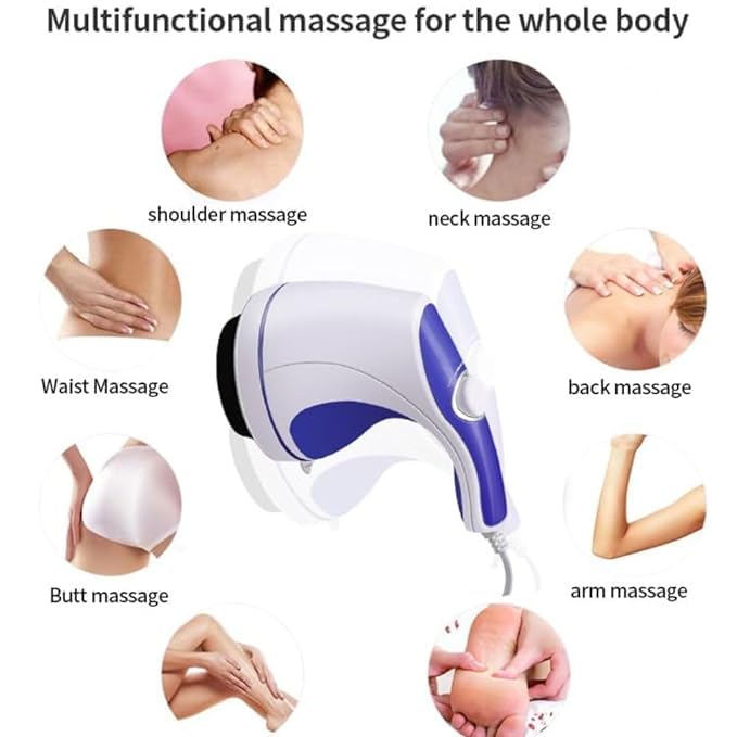 PICSTAR Relax Spin Tone Body Full Body Massager Machine, 3 Massage Heads, for Back, Legs & Feet Pain Relief, Relaxation PICSTAR Relax Spin Tone Body Full Body Massager Machine, 3 Massage Heads, for Back, Legs & Feet Pain Relief, Relaxation