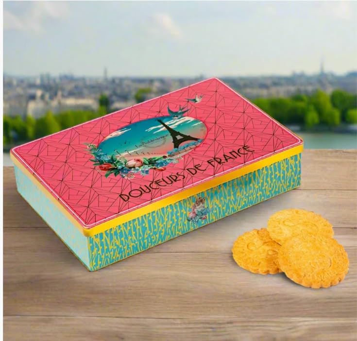 La Sablésienne, Rêve De Paris (Dreams of Paris) in Decorative Tin of Pure French Shortbread Butter Cookies, 5.3 oz
