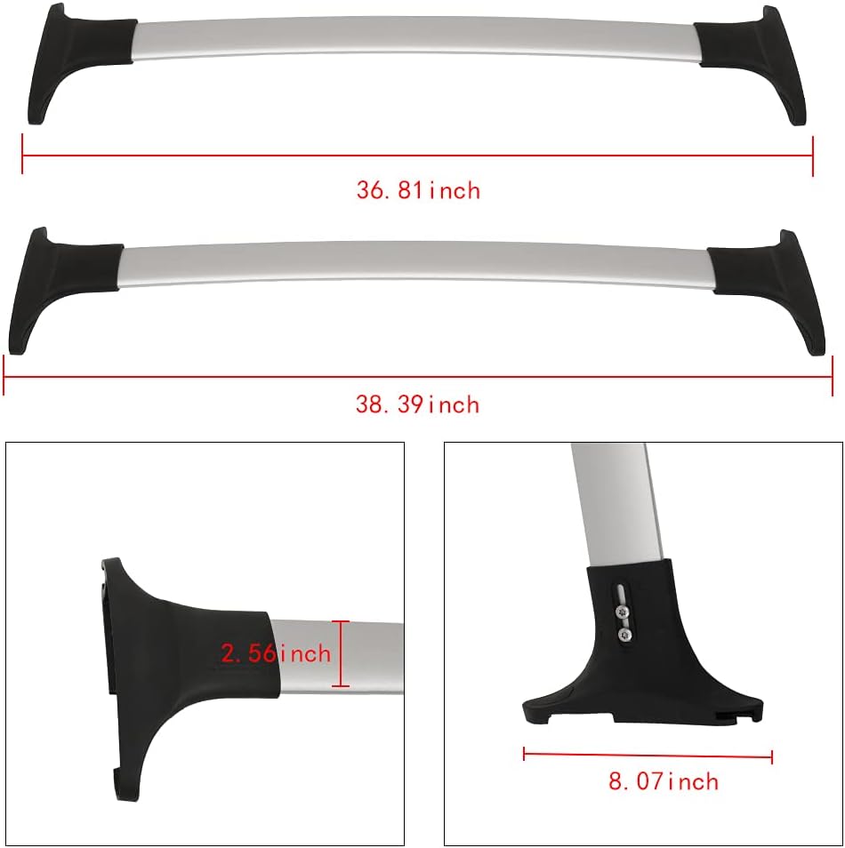 SCITOO Roof Rack crossbars Fit for 2013-2015 2017-2019 for Ford for EcoSport,Cargo Carrier Kayak Rooftop Luggage Crossbar,Max Load 165LBS