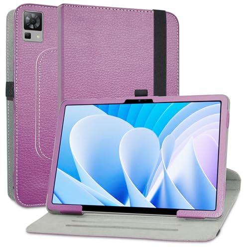 MAMA MOUTH Compatible con DOOGEE T30 Pro Funda,Cuero Sintético Rotación de 360 Grados de Función de Soporte Funda para DOOGEE T40 / DOOGEE T30 Ultra/DOOGEE T30s 11 Pulgadas Tablet,Púrpura