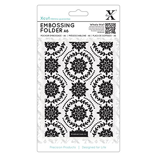 Xcut A6 Embossing Folder Ornate Foliage, DIY Arts & Craft Accessories, Card Making Supplies, Embossing Decoration, Scoring Supplies & Crafting Tool Accessories, Scrapbooking, Embossing Ink Pads