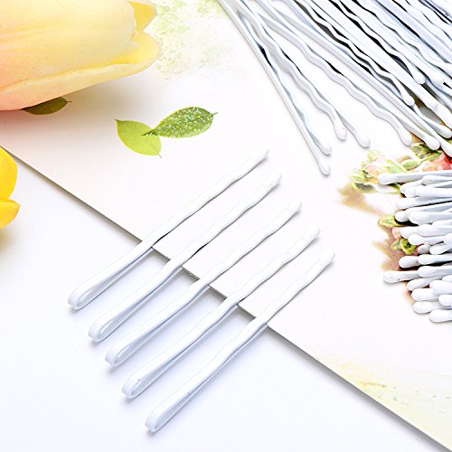 100 Pieces White Bobby Pins 2.2 Inch Hair Pins For Women Girls Wave Hair Clips Bulk With Storage Box Wedding Hair Accessories For All Hair Types #TOP3