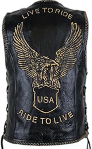 MDM Kamizelka Skórzana Motocyklowa MDM9047 XXL