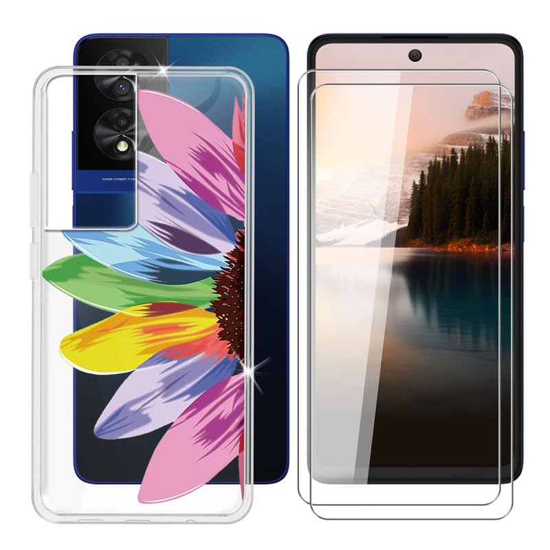 Ikiiqii Cover per TCL 40 NxtPaper (6.78) + (2 pezzi) Vetro Temperato