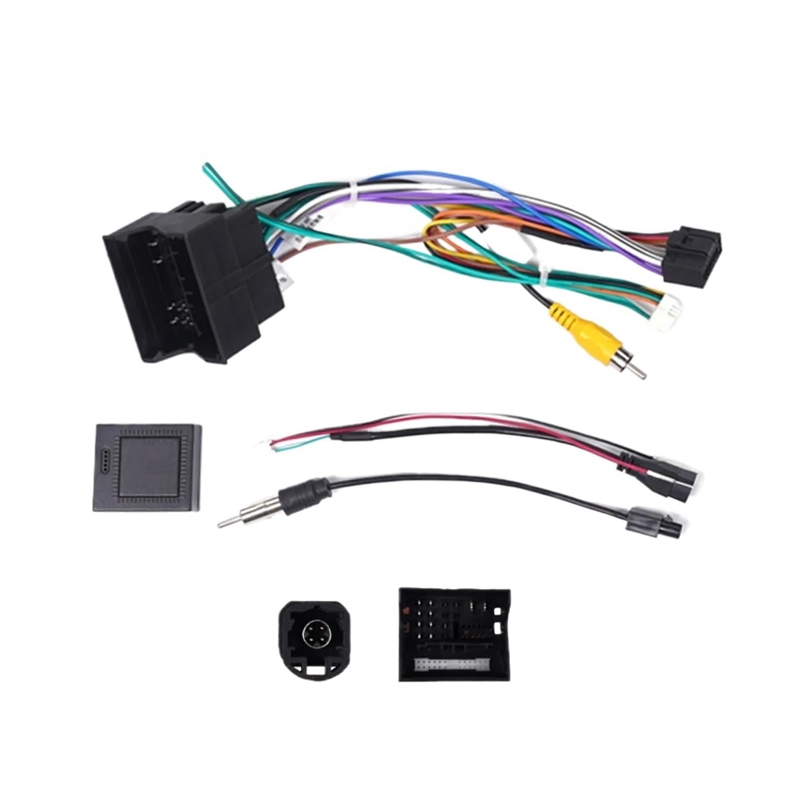 Autoradio Rahmen Pasuje do VW pasuje do GOLF SPORTSVAN 2016-2019 nawigacja samochodowa GPS wieża stereo oblicowania rama panelu 2Din 10 Cal Ramka do radia(Frame and cables)
