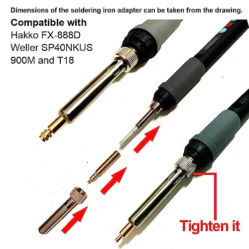 Image of Heat Set Insert Tip for M2.5 with Qty 100 M2.5 Inserts.3D Printing Accessories.Compatible with Weller SP40NUS /Hakko FX-888D /900M and T18 Irons, Soldering Iron Tips for Threaded Inserts 