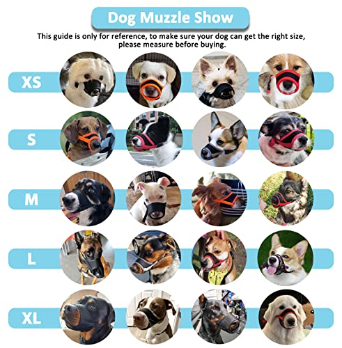 Image of LUCKYPAW Dog Muzzle Anti Biting Barking and Chewing with Comfortable Mesh Soft Fabric and Adjustable Strap, Suitable for Small, Medium and Large Dogs(Black Bone,L)