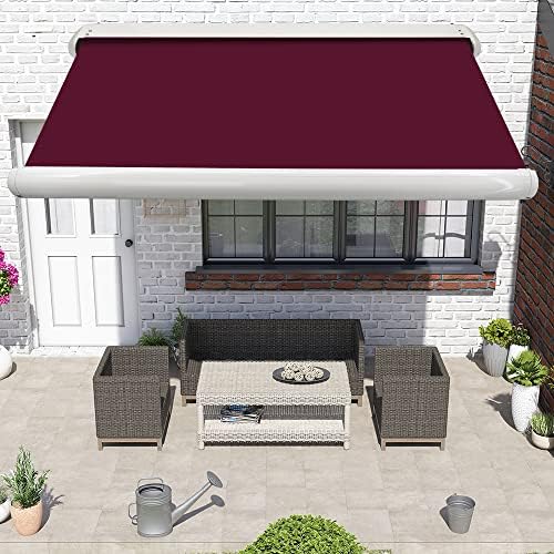 Green Bay 4.5x3M Grey Full Cassette Electric Retractable Garden Patio Canopy Awning Remote Controlled