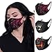 Produktbild Reni Wiederverwendbarer, waschbarer Mundschutz für Erwachsene aus Polyester, Mund- und Nasenschutz mit 3D-Gothic-Muster und Nebel für Halloween, Party, Bar (3pcs C)