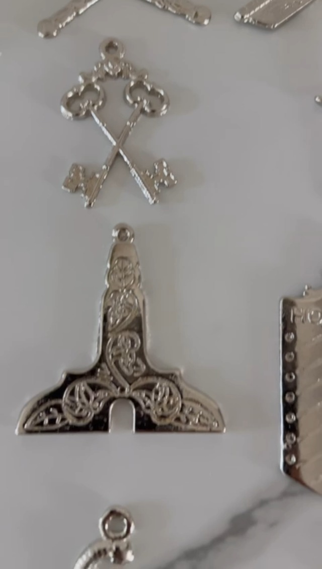 Bricks Masons Masonic Silver Collar Jewel - Junior Deacon Regalia