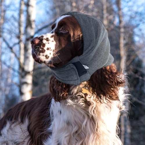 Image of Nanaki Soft Dog Calming Hoodie Anxiety Relief Dog Ear Muffs Noise Protection Doggy Head Wrap Hematoma Fireworks Doggy Ear Cover for Bath Blow Drying Pet Head Cover Noise Cancelling Sleep Help Headband