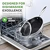 NutriChef 12" Stainless Steel Frying Pan - Triply Kitchenware Stir Fry Pan Kitchen Cookware w/DAKIN Etching Non-Stick Coating, Scratch-resistant Raised-up Honeycomb Fire Textured Pattern #4