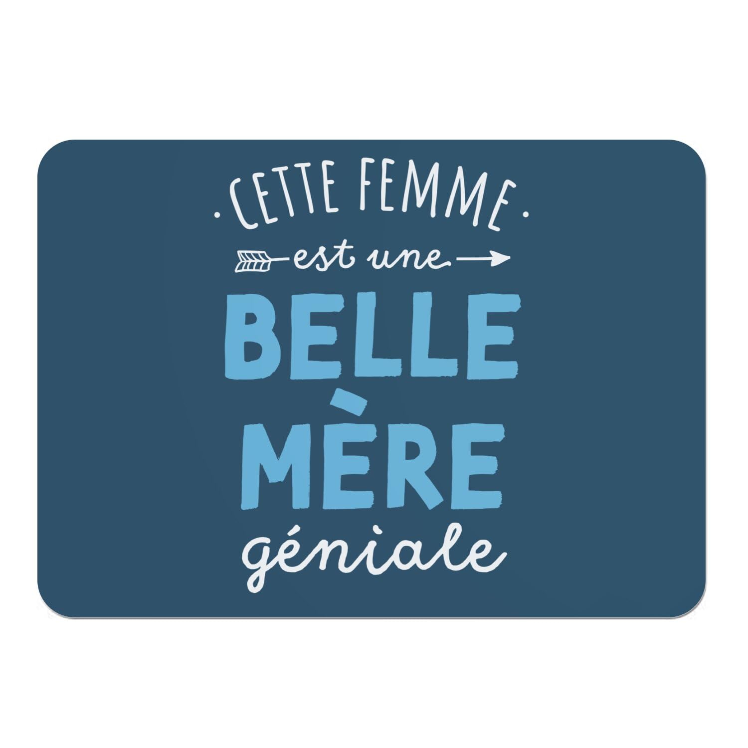 Napperons bleu Belle Mère Géniale : lot de 4 sets de table souples en liège pleins de tendresse