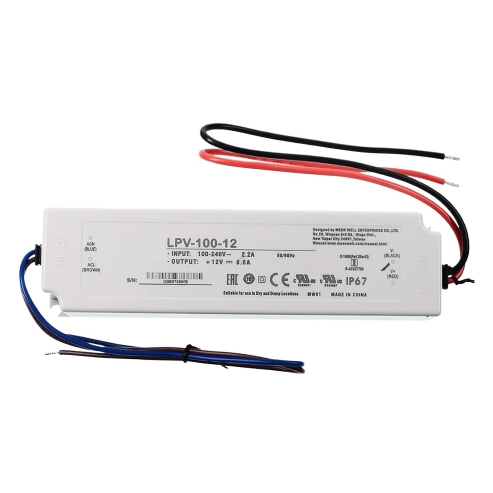 BALYDLUL 100W Single Output Switching Power Supply LPV-100-5 LPV-100-12 LPV-100-15 LPV-100-24 LPV-100-36 LPV-100-48 LPV-100(LPV-100-15)