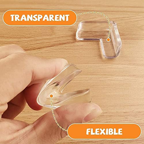 Image of Pack of 10 Silicone Corner Protectors | Baby Proofing Edge & Corner Guards for Sharp Edges, Table, Bed & Furniture | Child Safety Cushion for Baby Proofing