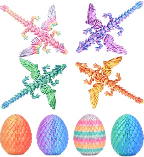 Olee Odee Drachen-Eier Set mit Mini-Drachen im Inneren 3D-gedrucktes Überraschungsspielzeug für Kinder Ostern Weihnachten Geburtstag Abschluss Schulanfang Adventskalender (Magic Pop)