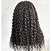 YOUNG BEAUTY Braided Wig Human Hair Boho Box Braided Full Lace Wigs Transparent Lace Knotless Braids Wig for Black Women 18inch 300Density for Women