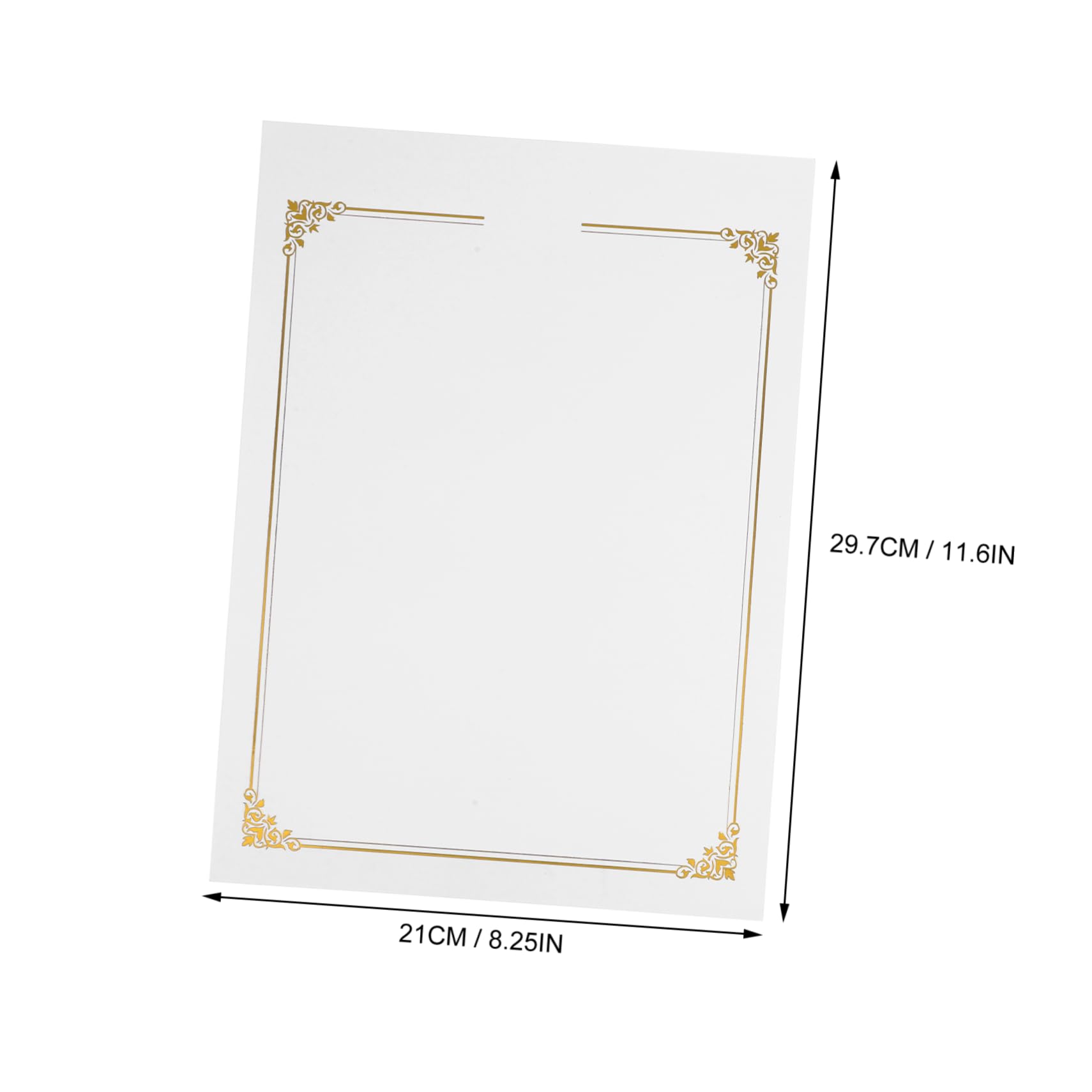 30 Piezas Papel para Certificados con Borde Cartulina Resistente con Lámina Dorada Diseño para Impresión Papel de Reconocimiento para Premios Académicos y Formación Profesional