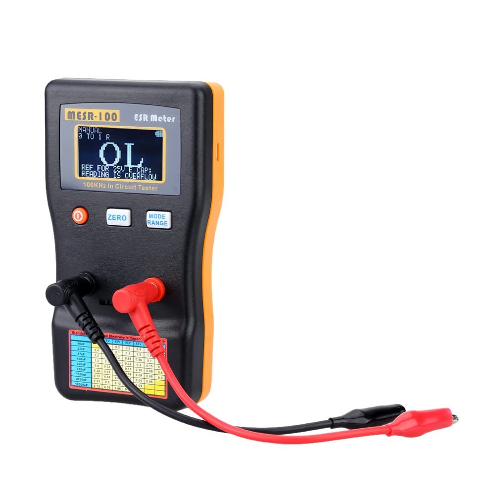 DHRUVPRO MESR-100 ESR Capacitance Meter Ohm Meter Professional Measuring Capacitance Resistance Capacitor Circuit Tester-picture-27