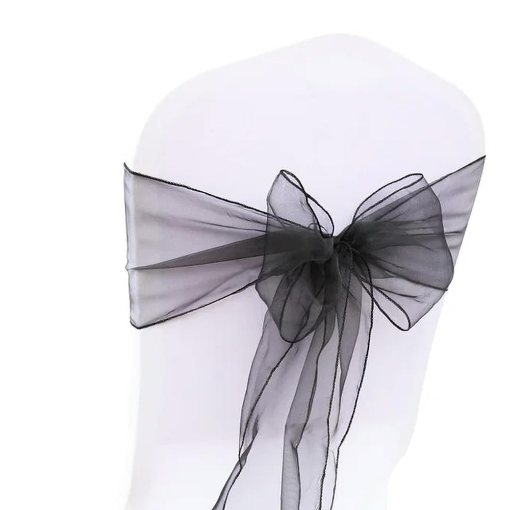 Telai per sedie in Nastro di Tessuto Organza per Feste di Nozze da 100 Pezzi per Eventi di Banchetti, Decorazioni per Feste di Compleanno, Tessuti per la casa