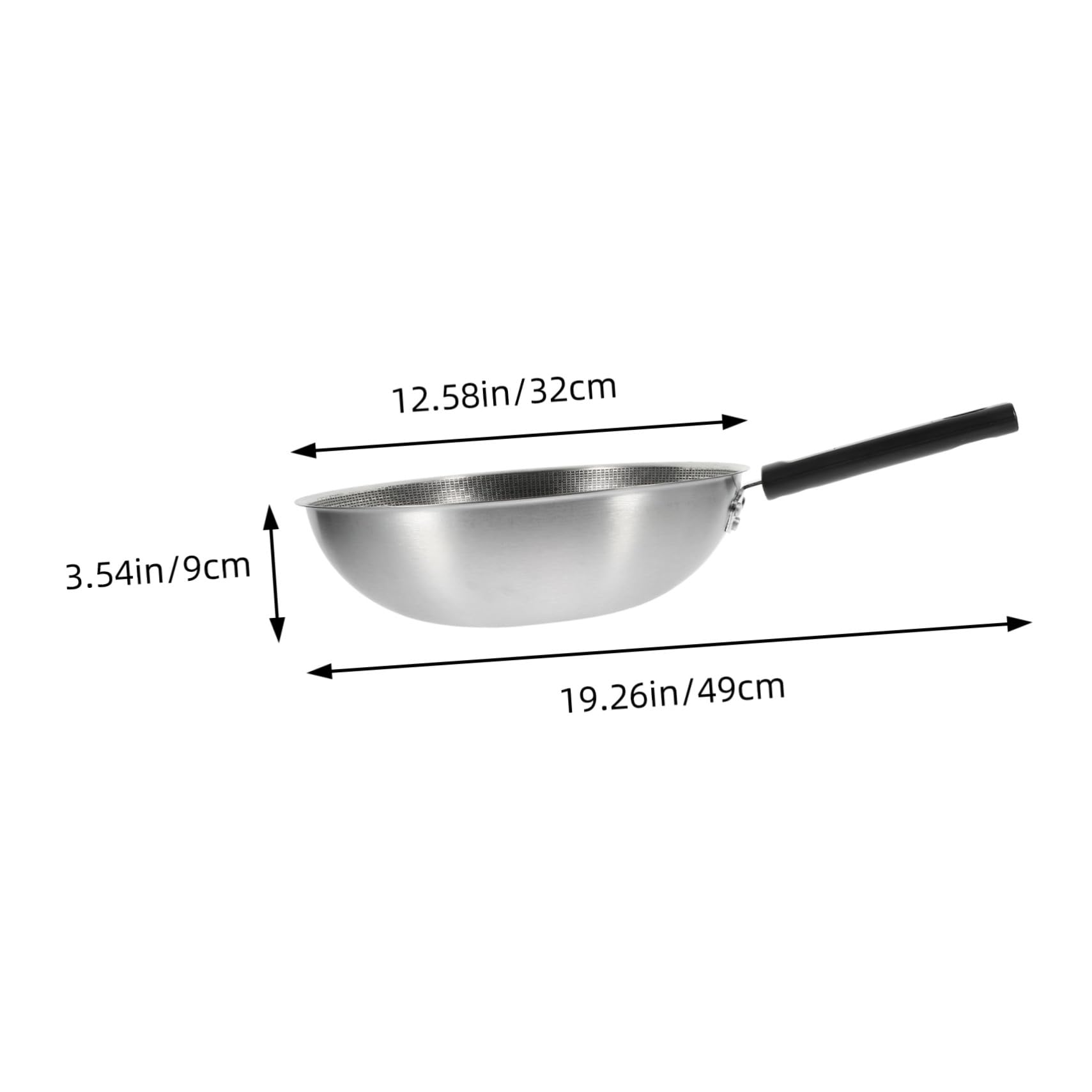 Padella Fondo Piatto a Nido D'ape Padella Antiaderente in Acciaio Inossidabile Manico Ergonomico Antiscivolo per Friggere Uova e Carne in Cucina