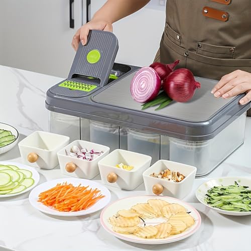 Cortador y Mandolina Multifuncional 15 en 1 para Vegetales miniatura 2