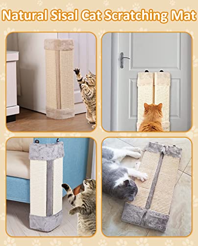 Bnosdm 3 Pack Cat Wall Corner Scratcher For Indoor Cats Walls Mounted Sisal Scratch Board Protector Vertical Anti Scratching Pad Protect Furniture Pet Wear Resistant Mat For Door Sofa #TOP5