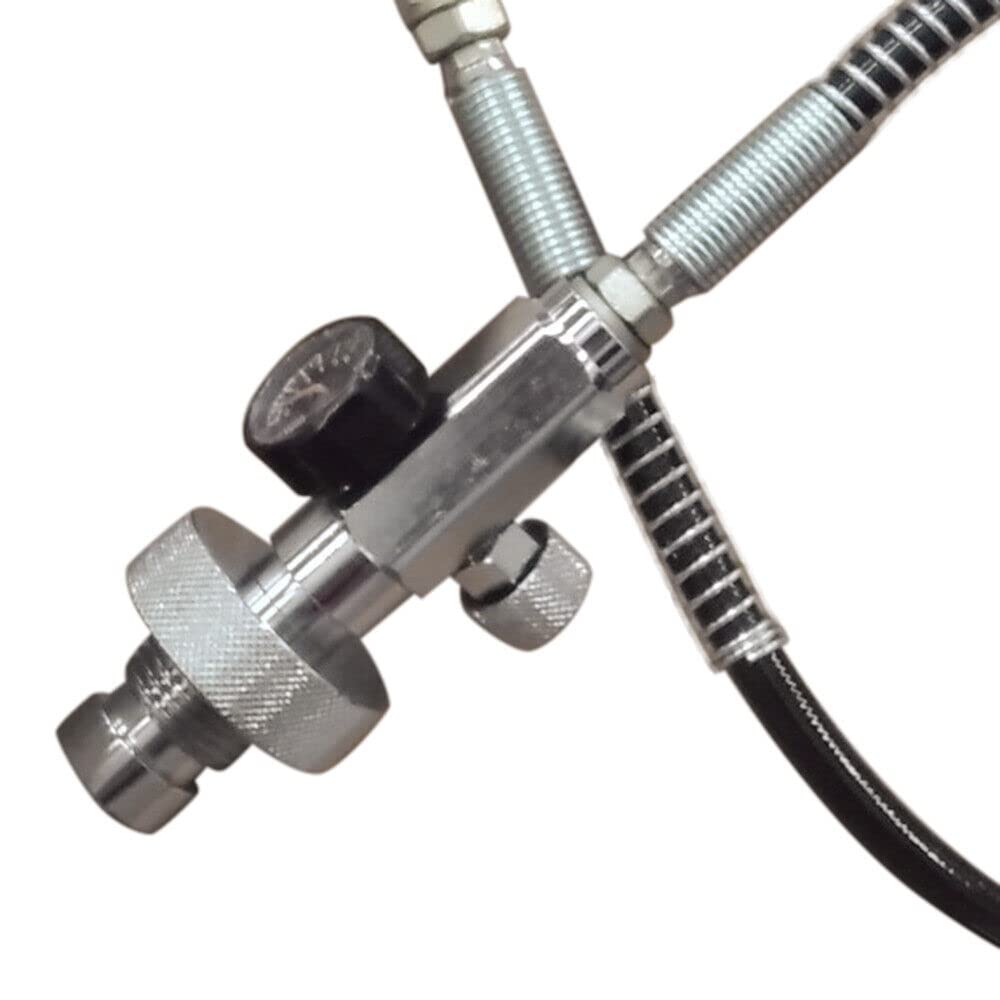 Paintball PCP Füllstation, Befüllung Schlauch für HPA-Tanks DIN-Anschluss 4500 psi-Anzeige Entlüftungsventil