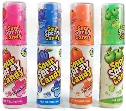 Sour Spray Liquid Candy Sweets Mixed Fruit Flavours (Mix, 3)
