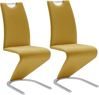 Robas Lund Silla cantiléver, Amado, Conjunto de 2, Curry, 62 x 45 x 102 cm, AMA10CU2