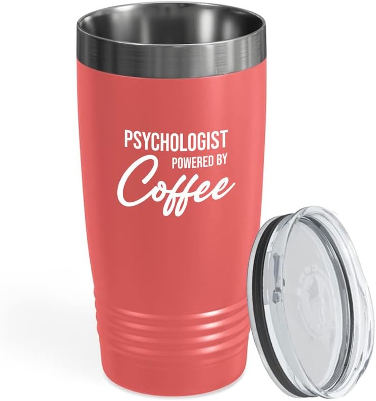 Psychologist Copper EditionTumbler 20oz – Psychologist by coffee – Pad for Step-by-Step Stress Relief Counselor Physical Therapist Psychiatrist Mental Health Awareness