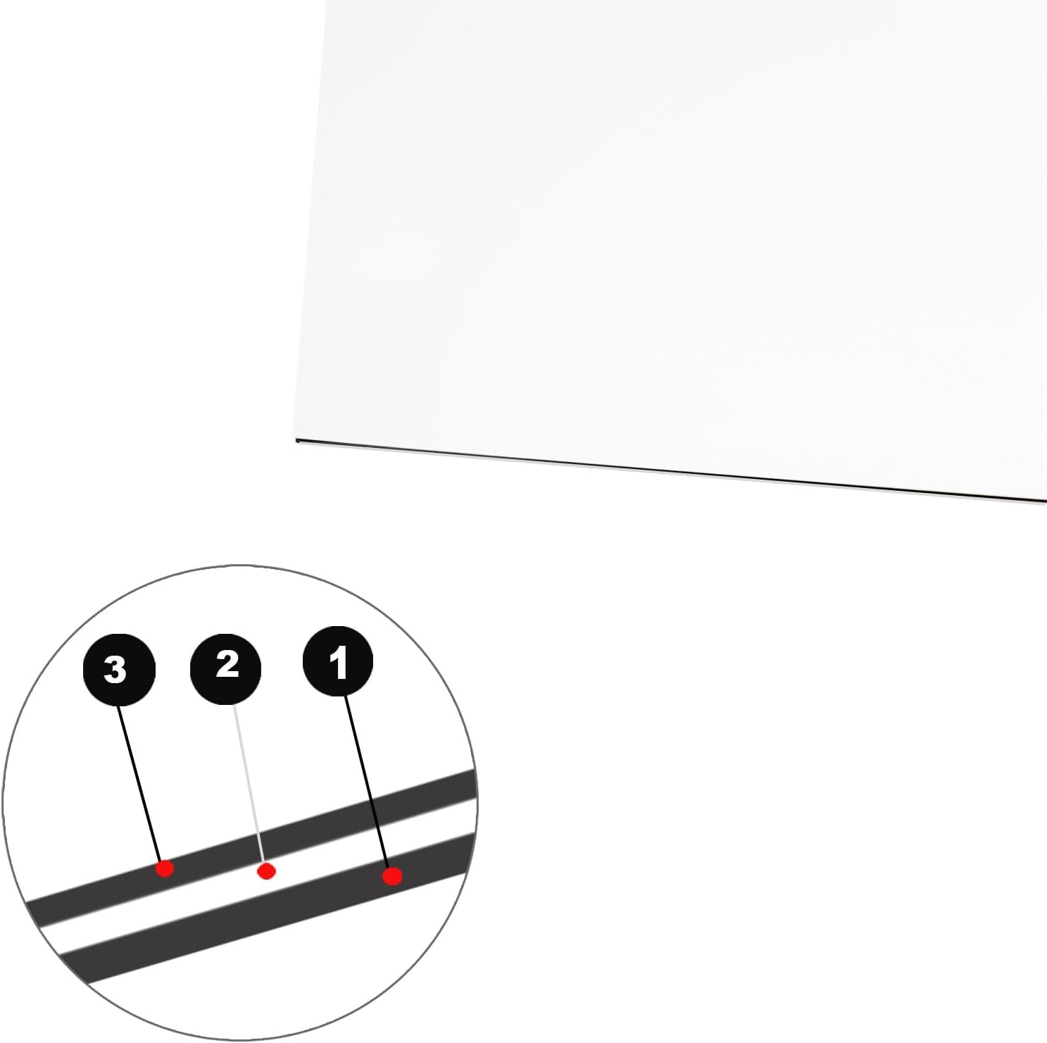 11.6"x17" inch DIY Guitar Bass Pickguard Blank Material Sheet - Scratch Resistant Backplate for Strat/Tele Guitars & Jazz/P Bass (3Ply White)