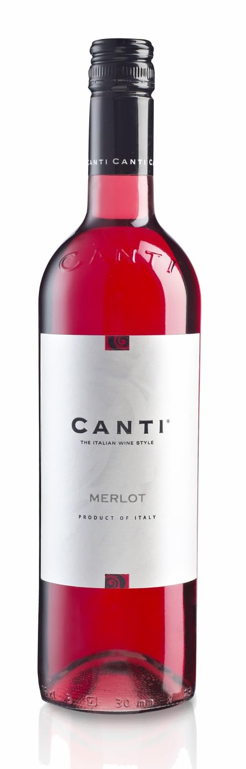 Canti - Rosé Merlot Italien Sec, Saveur Douce avec un Goût Fruité Fort, 6x750 ml