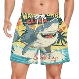 Wzzzsun Dibujos Animados Anime Tiburón Pez Bañador para Hombre Bañadores Shorts Pantalones Cortos para Natacion Piscina Surf Playa