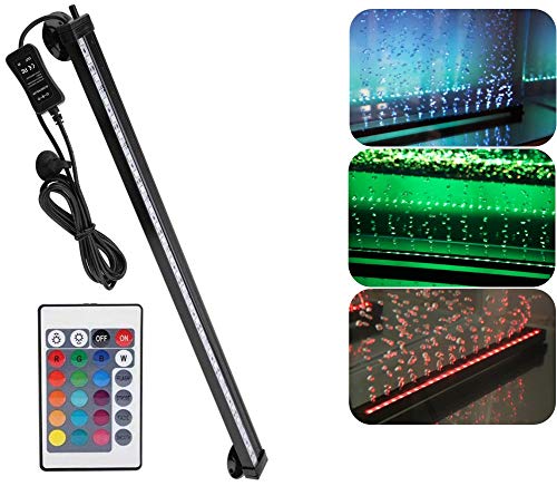 Réservoir de poissons Bubble Light IP68 Étanche Aquarium Submersible Lumière Sous-marine LED Lampe Changement de Couleur Barre avec 24 clés...